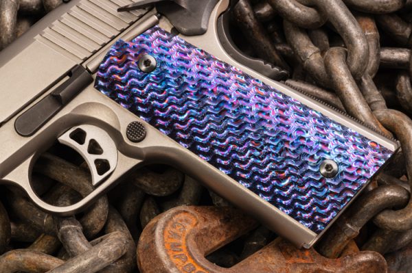 Waves Timascus Gray 1911 Grips - Ruger
