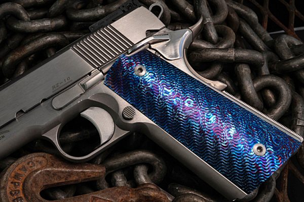 Ripples Timascus 1911 Grips - Dan Wesson